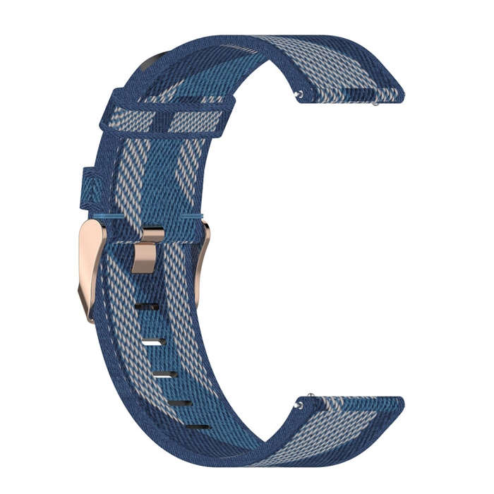 22mm Stripe Weave Nylon Wrist Strap Watch Band for Fossil Hybrid Smartwatch HR, Male Gen 4 Explor...