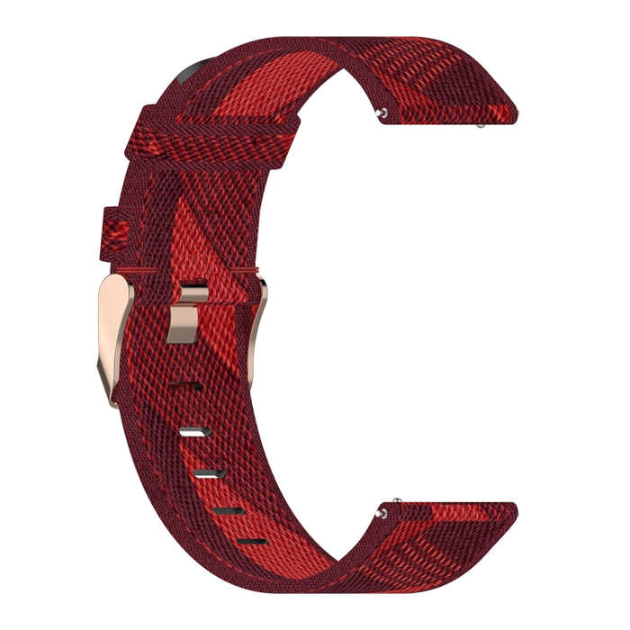 22mm Stripe Weave Nylon Wrist Strap Watch Band for Fossil Hybrid Smartwatch HR, Male Gen 4 Explor...