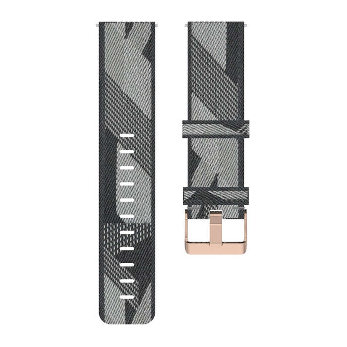 22mm Stripe Weave Nylon Wrist Strap Watch Band for Galaxy Watch 46mm / Gear S3(Grey)