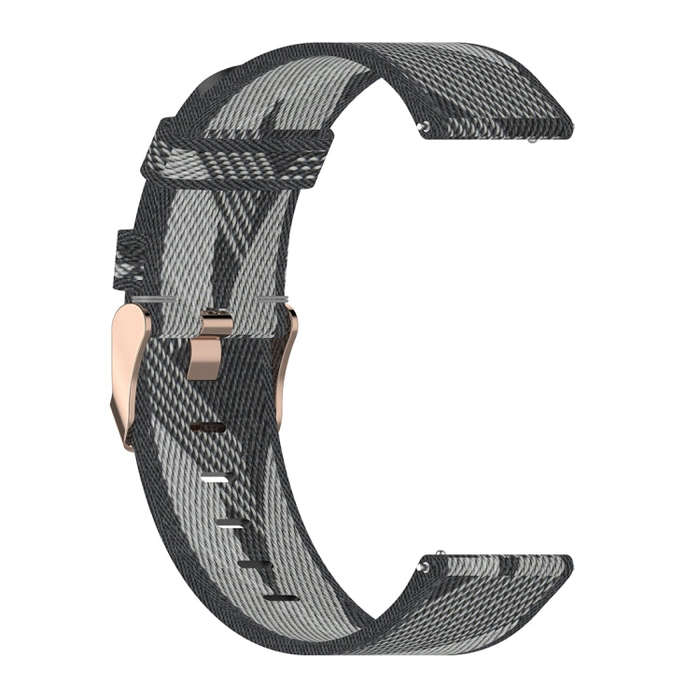 22mm Stripe Weave Nylon Wrist Strap Watch Band for Galaxy Watch 46mm / Gear S3(Grey)