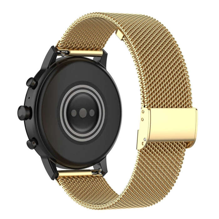 22mm Metal Mesh Wrist Strap Watch Band for Fossil Gen 5 Carlyle / Gen 5 Julianna / Gen 5 Garrett ...
