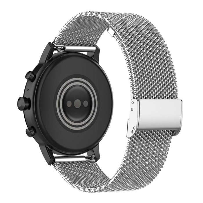 22mm Metal Mesh Wrist Strap Watch Band for Fossil Gen 5 Carlyle / Gen 5 Julianna / Gen 5 Garrett ...