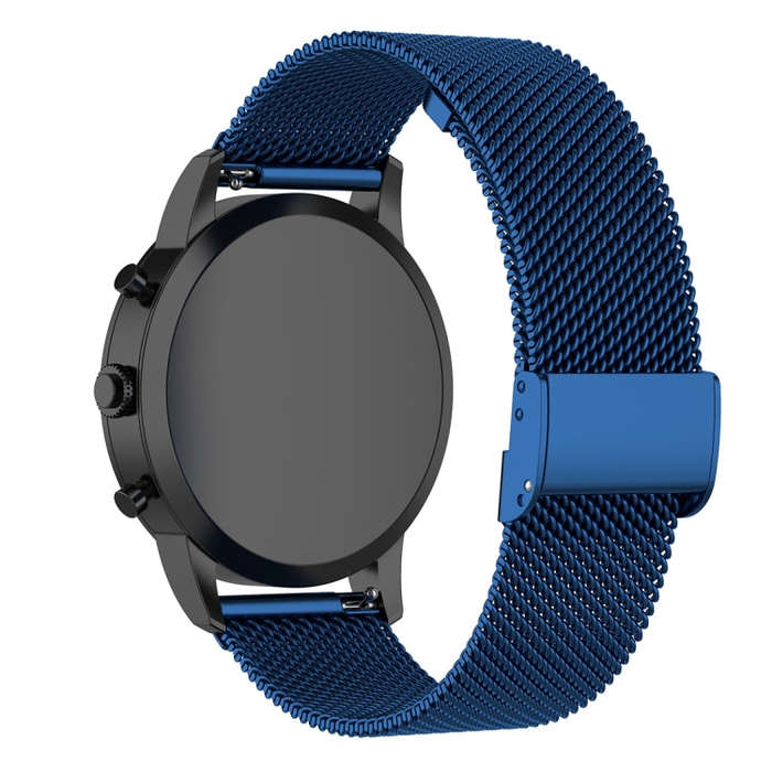 22mm Metal Mesh Wrist Strap Watch Band for Fossil Hybrid Smartwatch HR, Male Gen 4 Explorist HR, ...