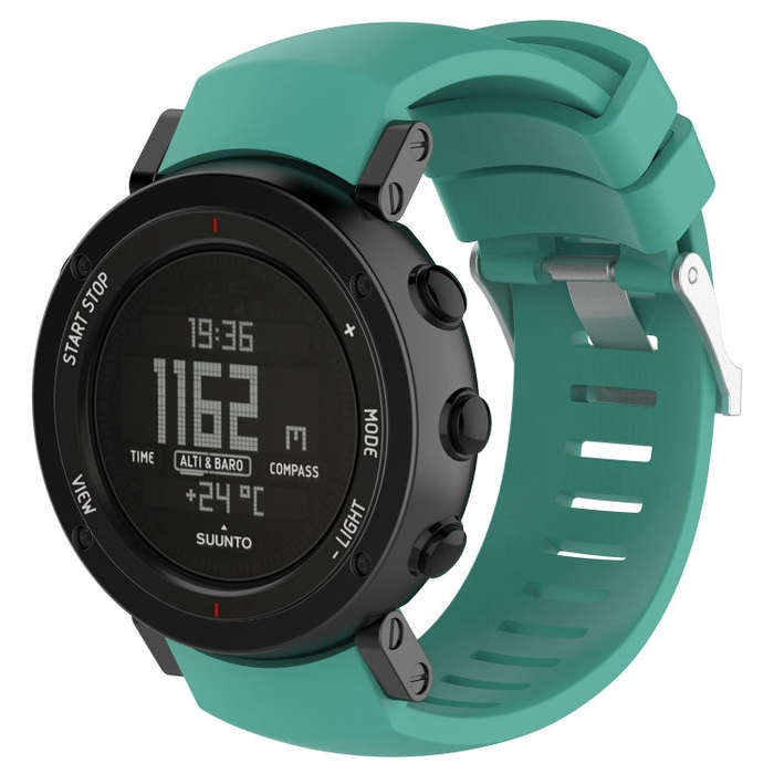 Silicone  Watch Band for SUUNTO Core ALU Black(Mint Green)