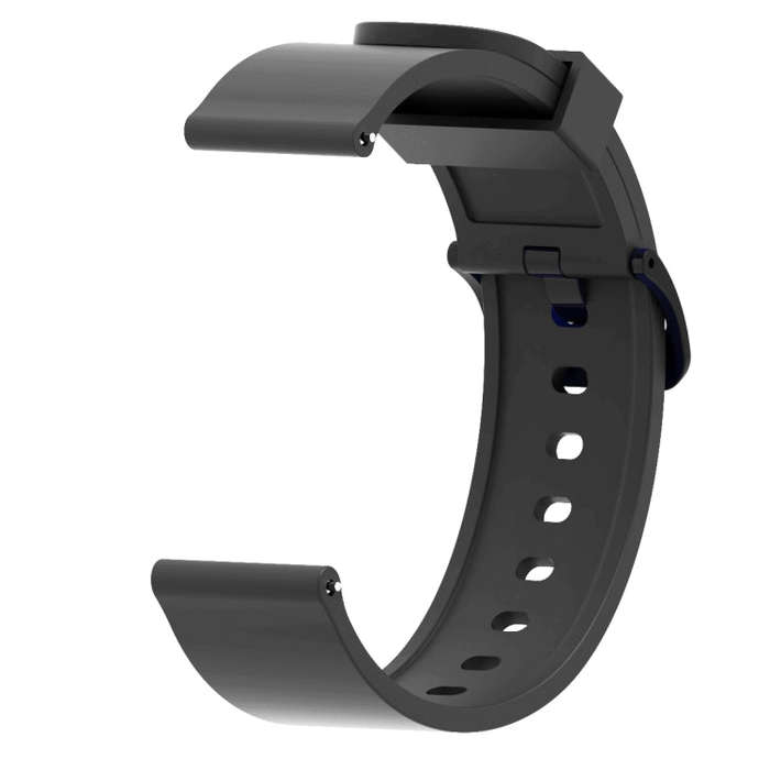 Silicone Glossy Sport Watch Band for Huami Amazfit Bip Lite Version 20mm(Black)