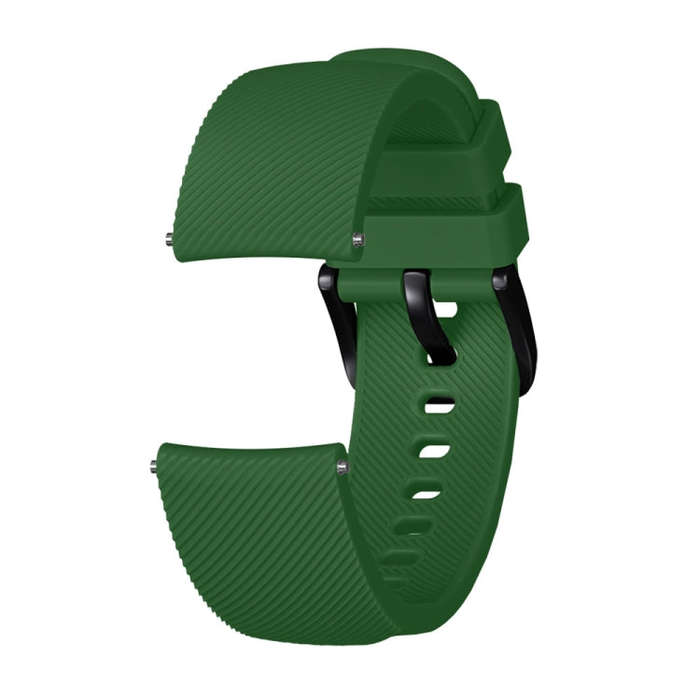 Crazy Horse Texture Silicone Watch Band for Huami Amazfit Bip Lite Version 20mm(Army Green)