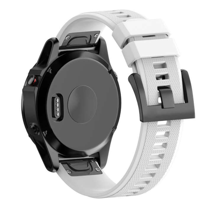 Quick Removable Silicone Watch Band for Fenix 5 22mm(White)