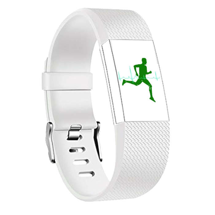 Square Pattern Adjustable Sport Watch Band for FITBIT Charge 2, Size: S, 10.5x8.5cm(White)