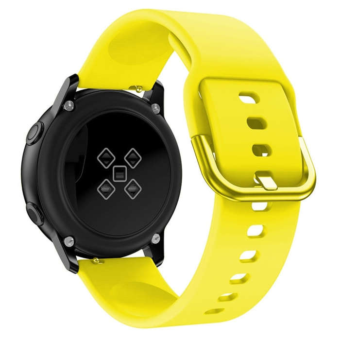 Smart Watch Electroplated Buckle Watch Band for Galaxy Watch Active(Yellow)