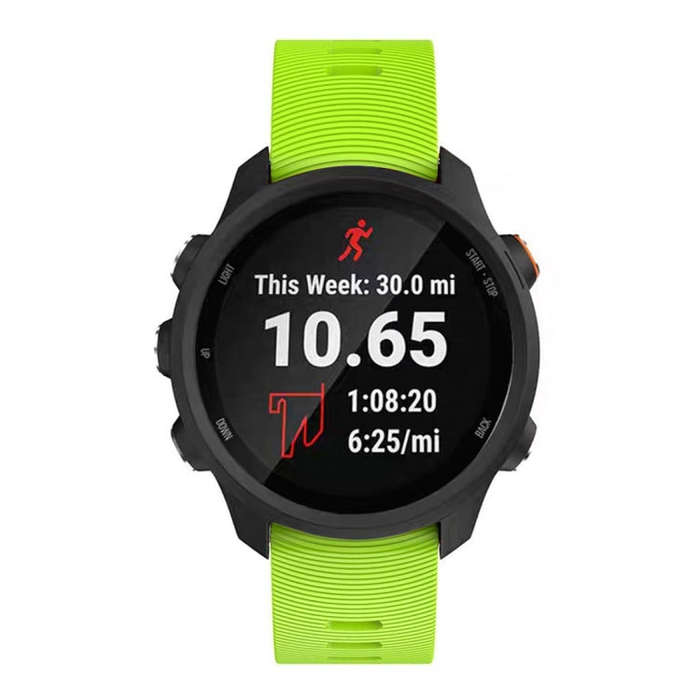 Smart Watch Silicone Watch Band for Garmin Forerunner 245(Green)