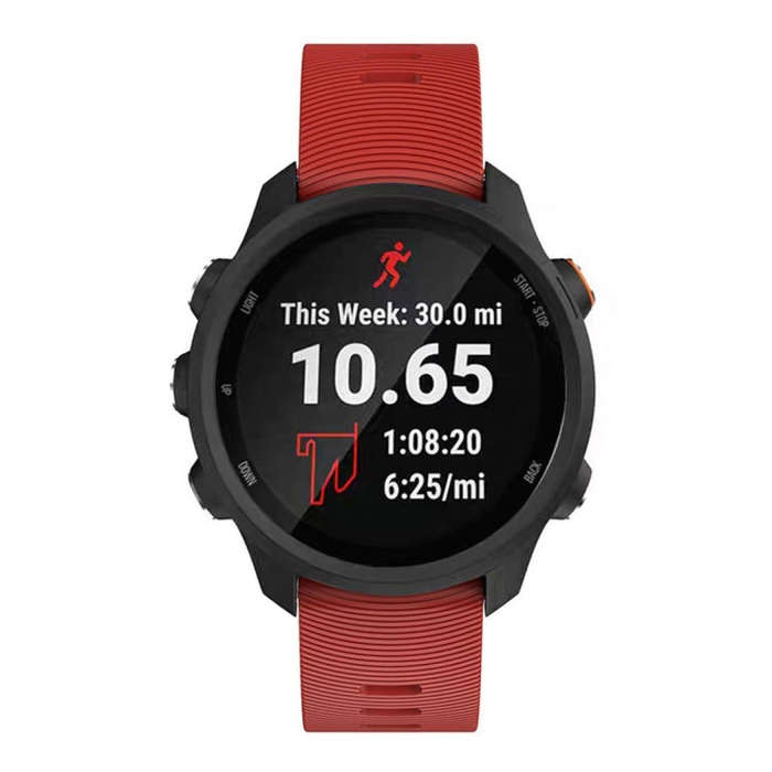 Smart Watch Silicone Watch Band for Garmin Forerunner 245(Red)