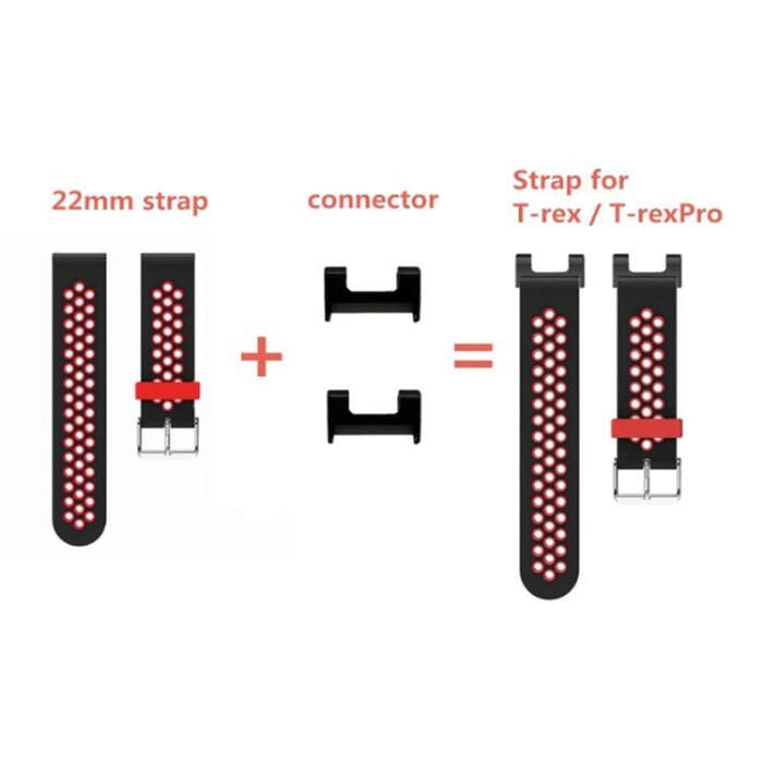 For Amazfit T-Rex / T-Rex Pro / Ares 1 Pair 22mm Metal Watch Band Connector(Black)
