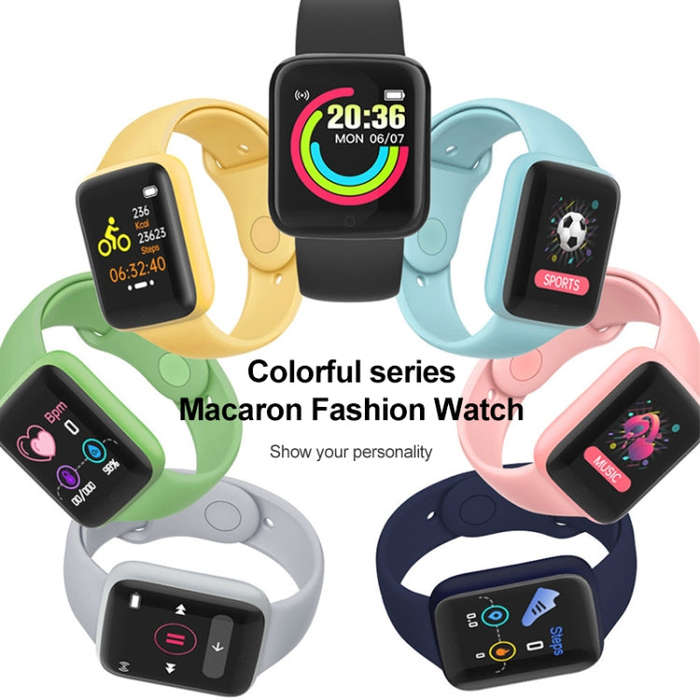 Y68M 1.44 inch Smart Watch, Support Heart Rate Blood Pressure Blood Oxygen Monitoring(Green)