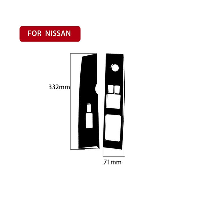 For Nissan 350Z 2003-2005 2pcs Car Window Lift Decorative Sticker, Right Drive