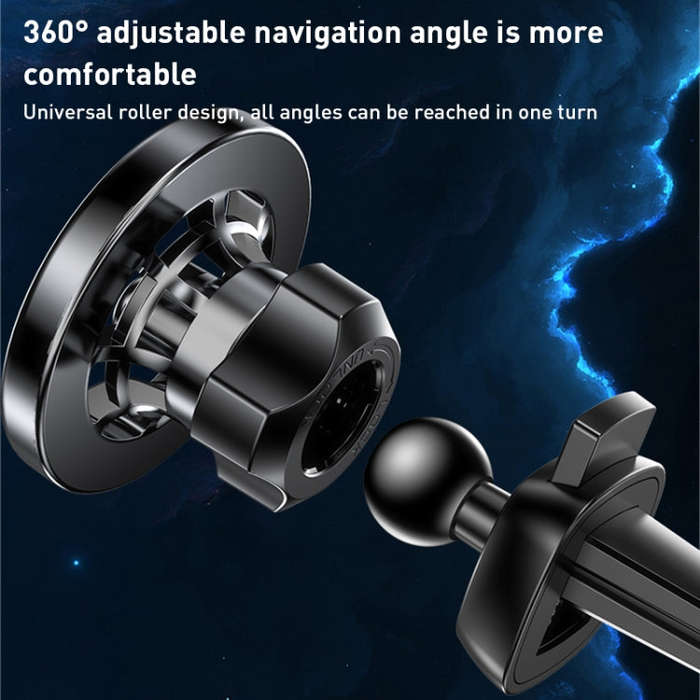 Yesido C158 2 in 1 Magnetic Ring Car Dashboard Air Vent Phone Holder (Black)