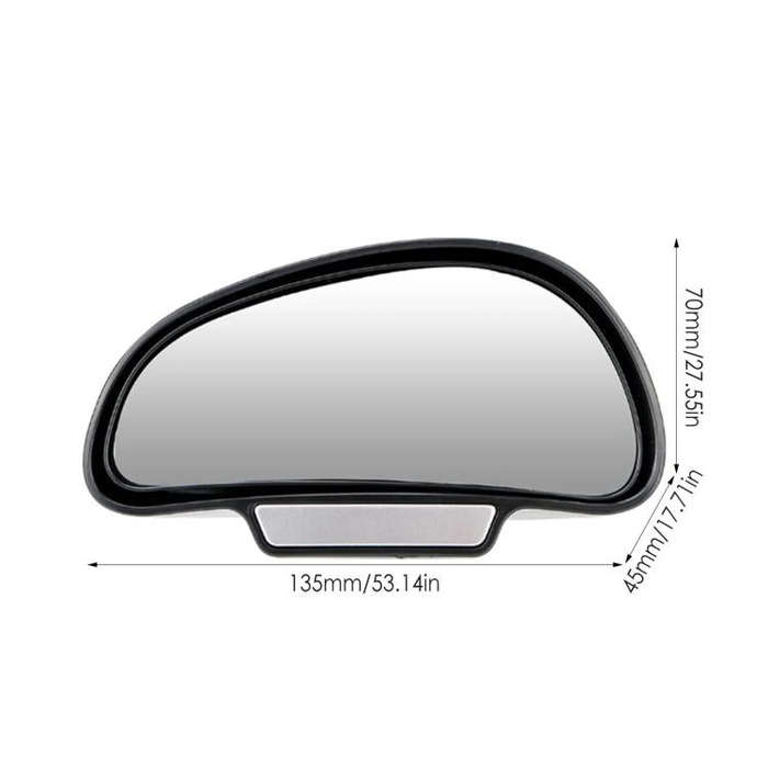 3R-091 Car Blind Spot Left Rear View Wide Angle Adjustable Mirror (Silver)