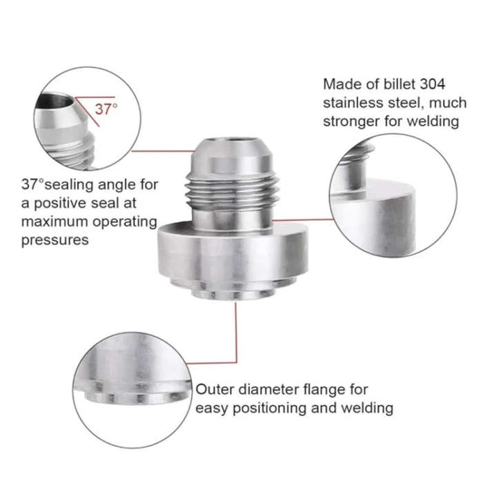 AN6 Car Oil Pipe Joint Breathable Pot Connector