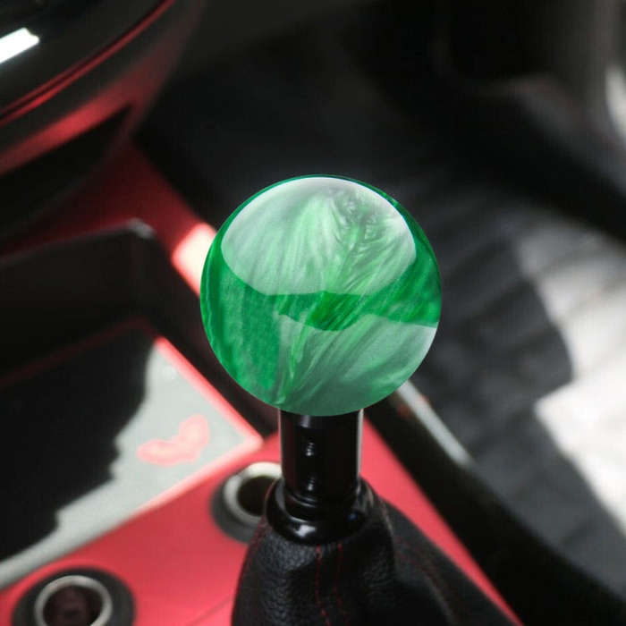 Car Modified Marble Star Gear Head Shifter Cover with Adapter (Green)