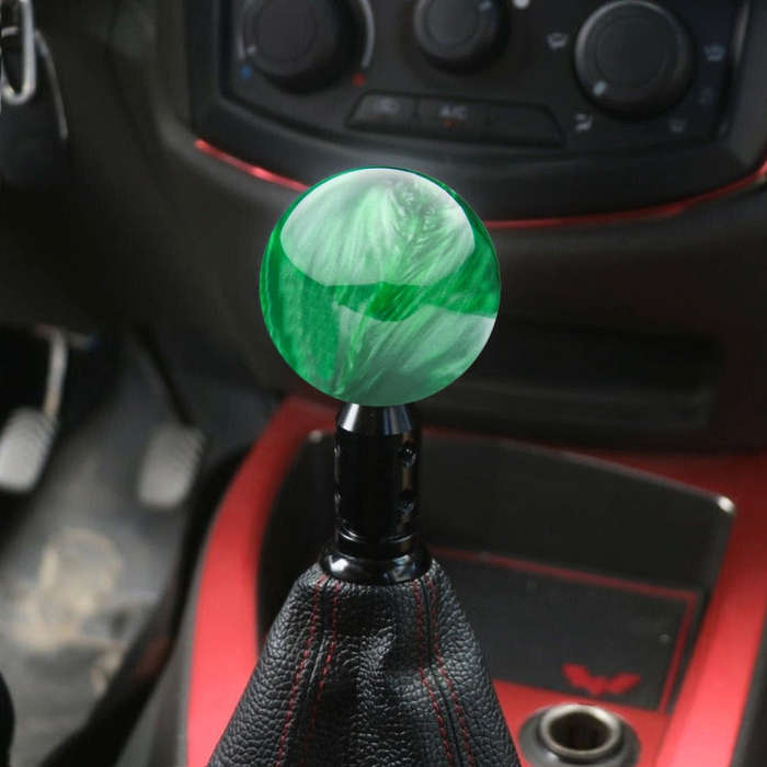 Car Modified Marble Star Gear Head Shifter Cover with Adapter (Green)