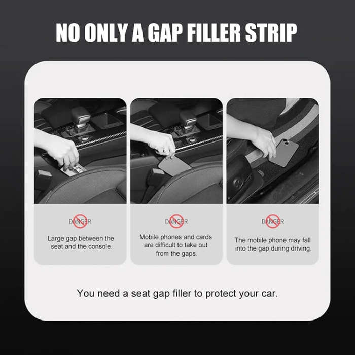 Car Seat Gap Bar Car Interior Armrest Box Gap Leak-proof Filler (Red)