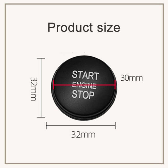 One-key Start Engine Stop Switch Button for Land Rover Range Rover Executive, Left Driving (Red)