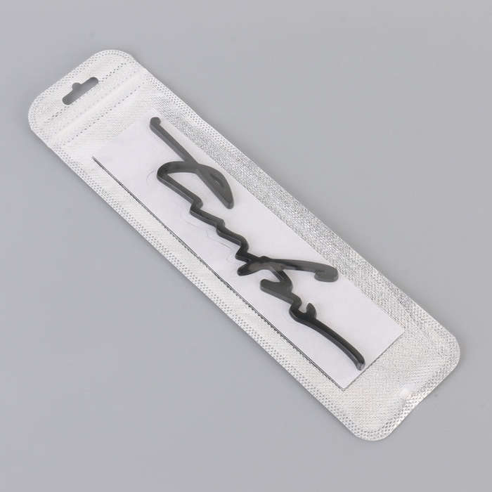 Car Personalized Aluminum Alloy Decorative Stickers, Size: 16x3.5x0.4cm (Black)