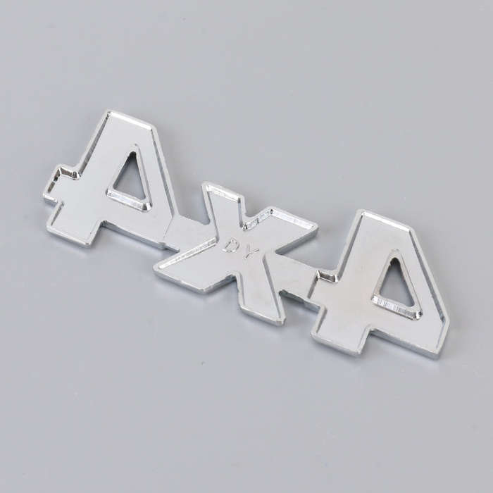 Car Number 4 x 4 Personalized Aluminum Alloy Decorative Sticker, Size: 9 x 3.5 x 2.3cm (Black)