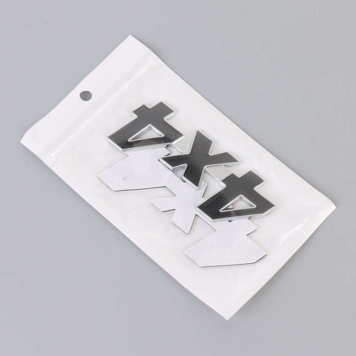 Car Number 4 x 4 Personalized Aluminum Alloy Decorative Sticker, Size: 9 x 3.5 x 2.3cm (Black)