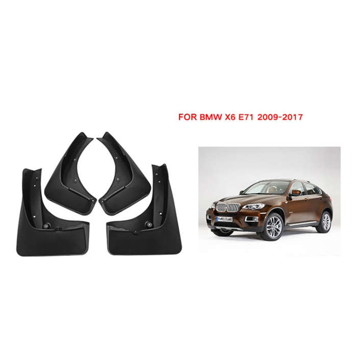 For BMW X6 E71 2009-2017 4pcs/Set Car Auto Soft Plastic Splash Flaps Fender Guard