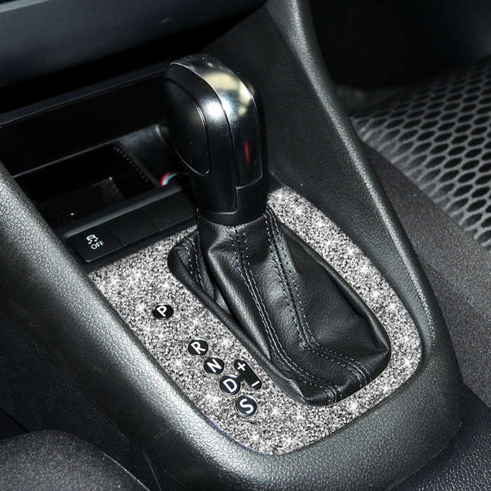 Car Gear Adjustment A Diamond Decoration Cover Sticker for Volkswagen Golf 6 2008-2012, Left-hand...