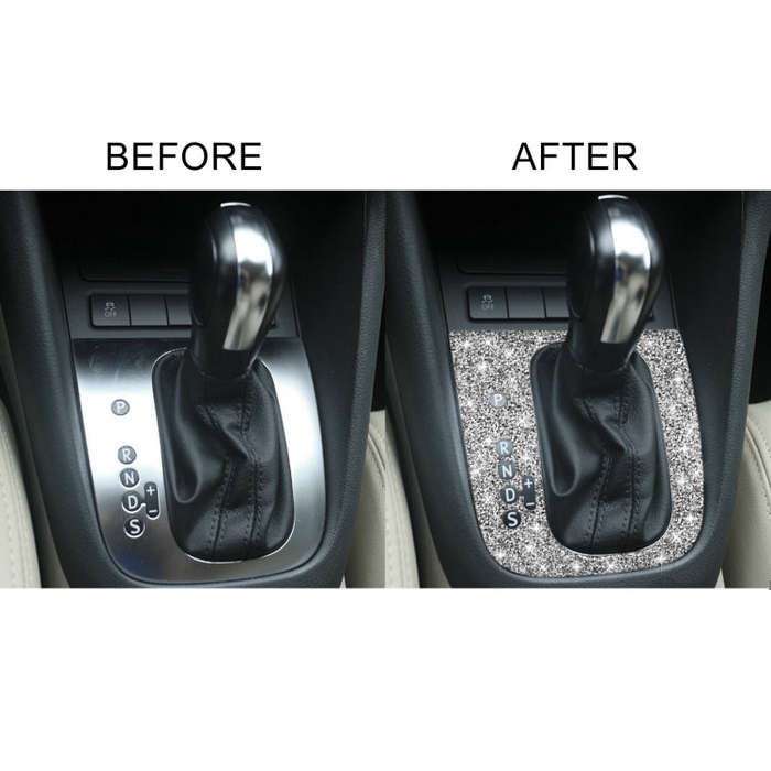 Car Gear Adjustment A Diamond Decoration Cover Sticker for Volkswagen Golf 6 2008-2012, Left-hand...