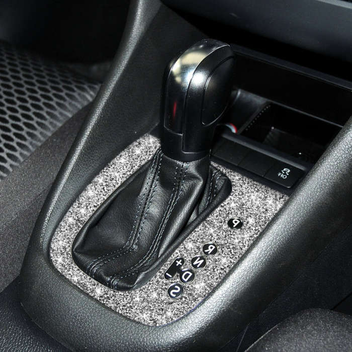 Car Gear Adjustment A Diamond Decoration Cover Sticker for Volkswagen Golf 6 2008-2012, Right-han...