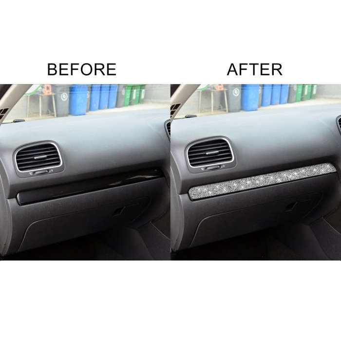 Car Central Control Diamond Decoration Cover Sticker for Volkswagen Golf 6 2008-2012, Right-hand ...