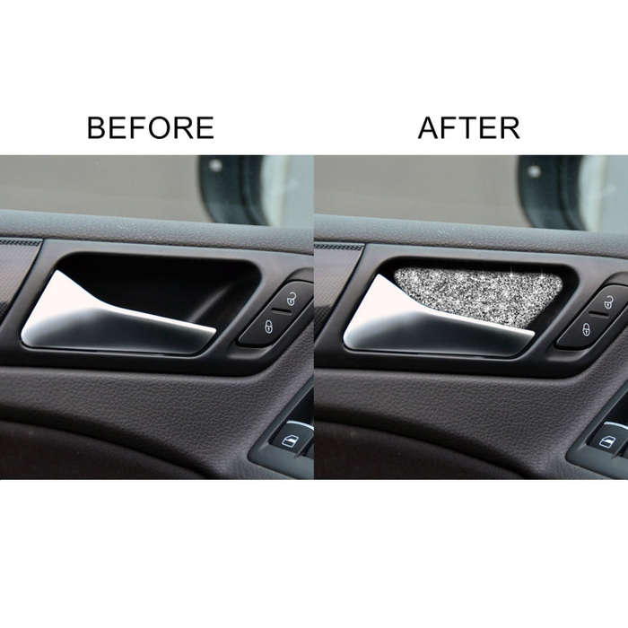 Car Door Bowl Diamond Decoration Cover Sticker for Volkswagen Golf 6 2008-2012, Left and Right Drive