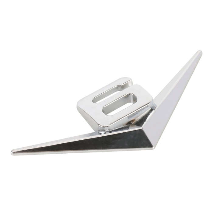 Car Number 6 Personalized Aluminum Alloy Decorative Stickers, Size:10x4x0.4cm (Silver)