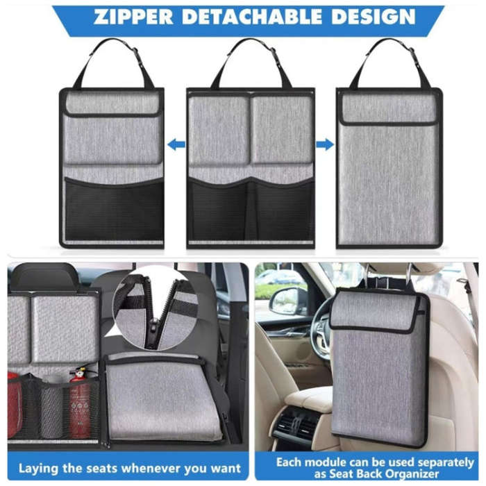 Car Hanging Back Seat Trunk Storage Bag Trunk Oxford Cloth Hanging Bag (Black)