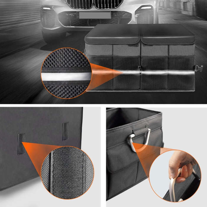 Hard Middle Partition Car Trunk Foldable Storage Box, Size: 58 x 40 x 30cm