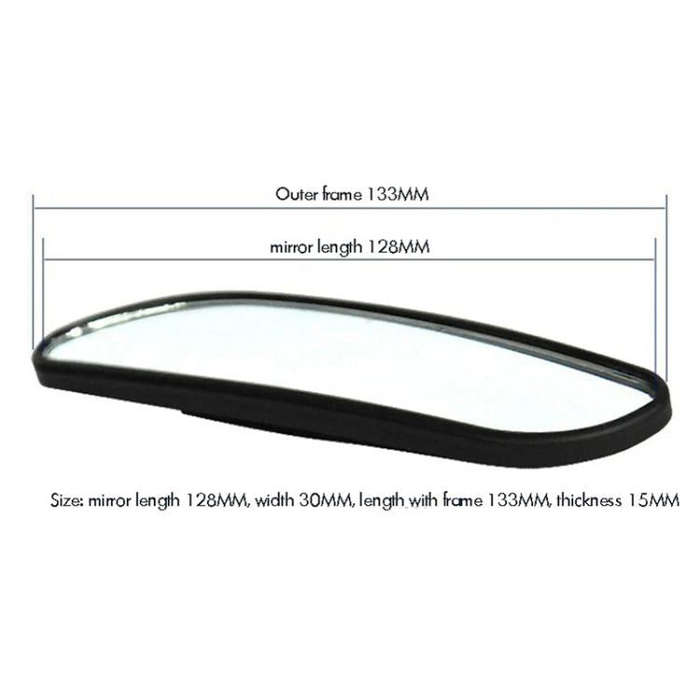 3R-060 One Pair Car Auxiliary Side View Mirror Round Blind Spot Wide Angle Mirror (Black)