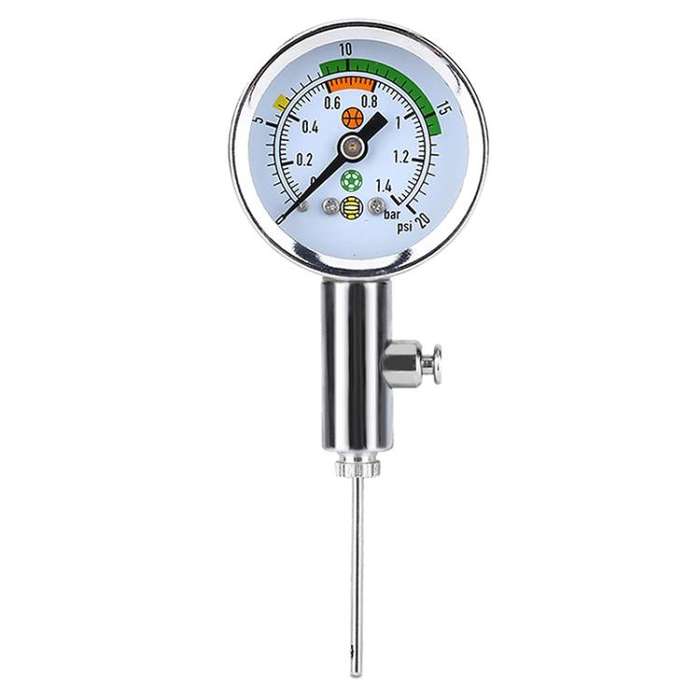 Portable Mini Air Pressure Gauge Pressure Barometer Ball Pressure Gauge (Silver)