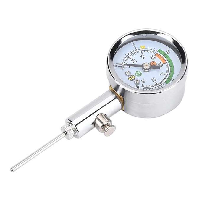 Portable Mini Air Pressure Gauge Pressure Barometer Ball Pressure Gauge (Silver)