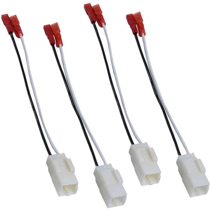 4pcs Speaker Wire Harness Adapter Car Audio Connector Cable for Jeep / Chrysler / Dodge (White)