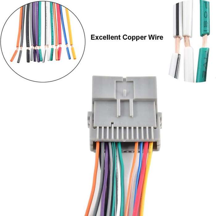 Car Stereo Radio Wiring Pigtail Harness for Chevrolet / Chrysler / GMC / Buick,  GMC Power Cable ...