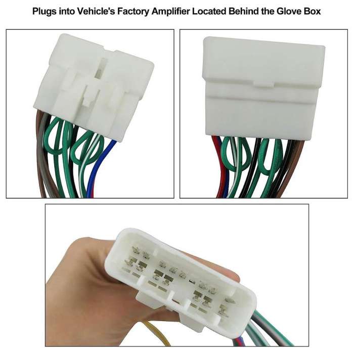 Radio Wiring Harness Stereo Connector with Amplifier Bypass for LEXUS IS300 2001-2005 (White)