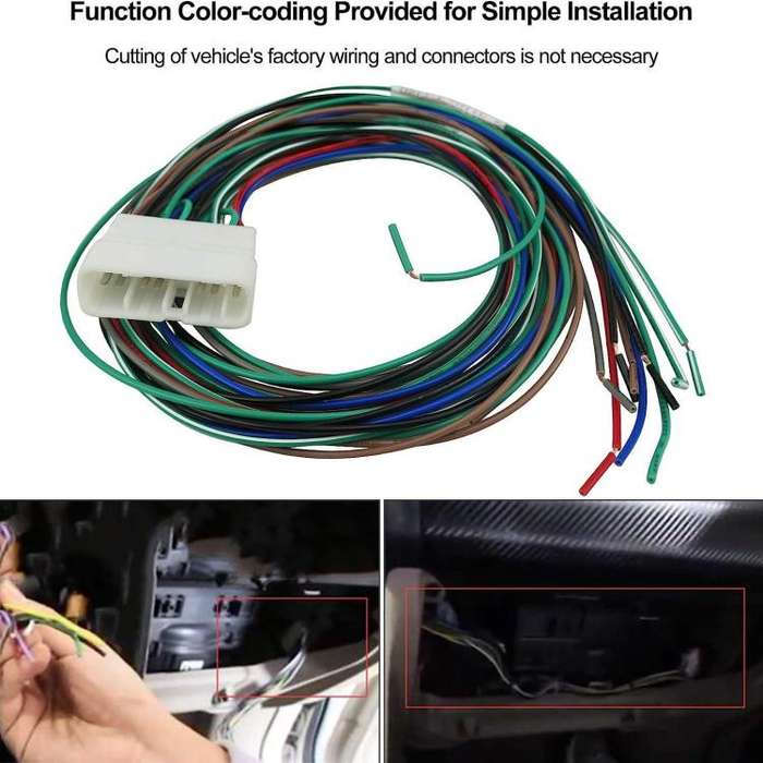 Radio Wiring Harness Stereo Connector with Amplifier Bypass for LEXUS IS300 2001-2005 (White)