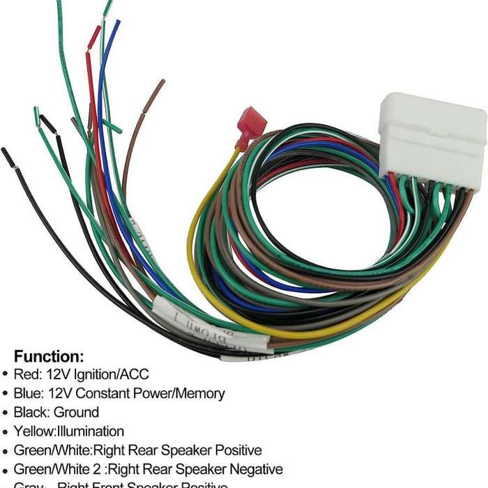 Radio Wiring Harness Stereo Connector with Amplifier Bypass for LEXUS IS300 2001-2005 (White)