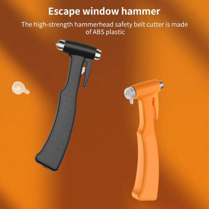 SHUNWEI SD-3502 Car Safety Hammer Emergency Window Breaker & Seat Belt Cutter (Black)
