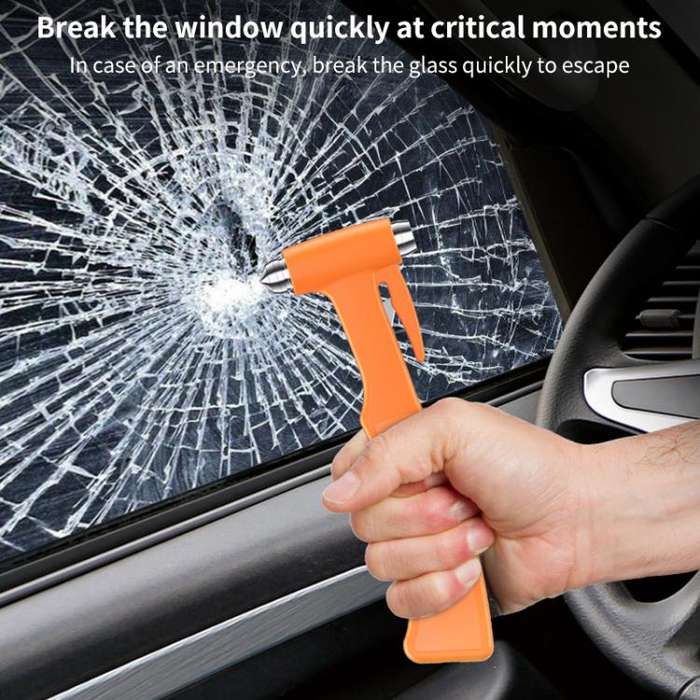 SHUNWEI SD-3502 Car Safety Hammer Emergency Window Breaker & Seat Belt Cutter (Orange)