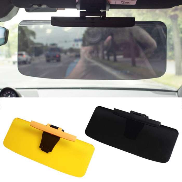 SHUNWEI SD-2302 Car Sun Visor Day Night Anti Glare Visor Adjustable Visor Protection Mirror (Black)