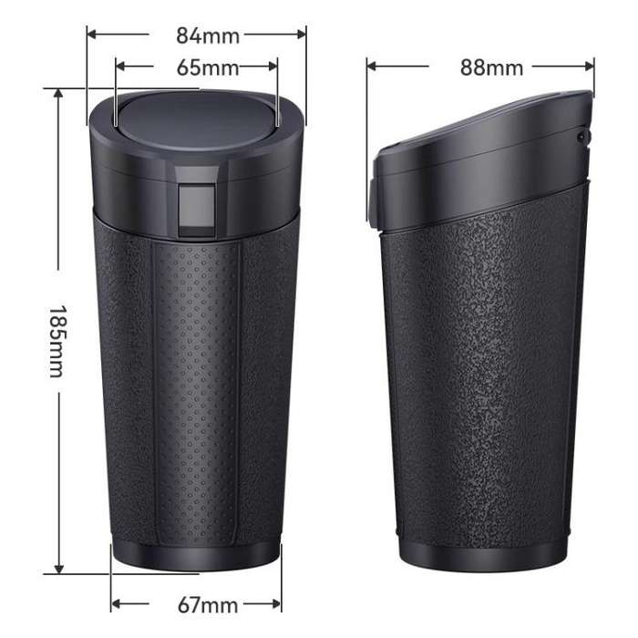SHUNWEI SD-1612 Car Trash Can Portable Soft Cup-Shaped Waste Bin for Vehicles (Silver)