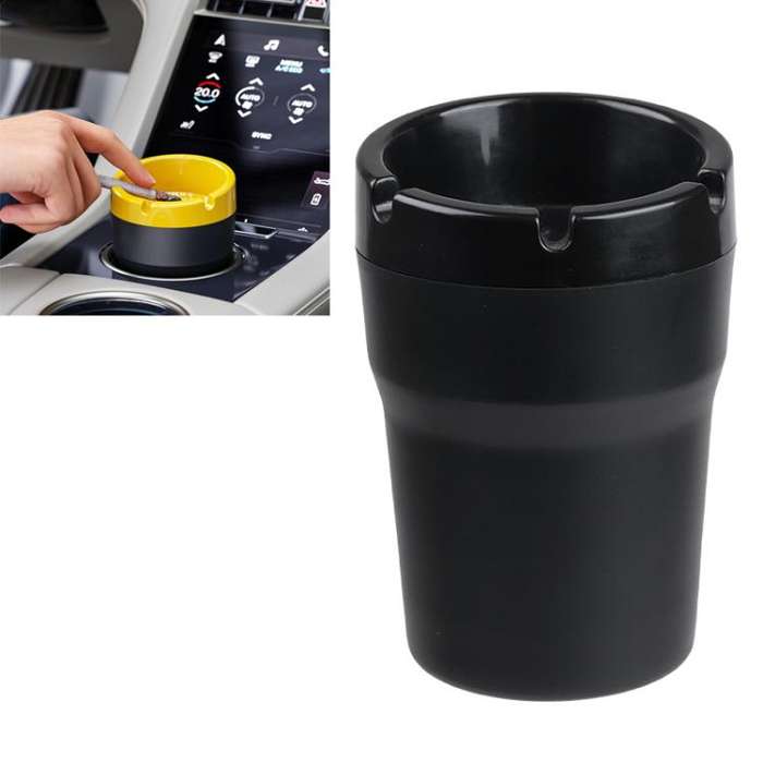 SHUNWEI SD-1209 Car Cigarette Ashtray Car Cup Holder (Black)